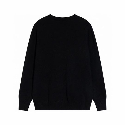 pull long brodé en jacquard tricoté