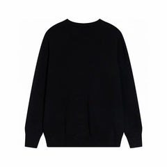 langer, bestickter Jacquard-Strickpullover