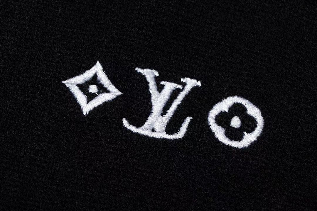 langer, bestickter Jacquard-Strickpullover