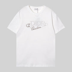 New letter embroidered pin T-shirt