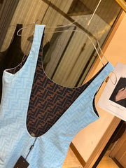Backless reversible swimsuit