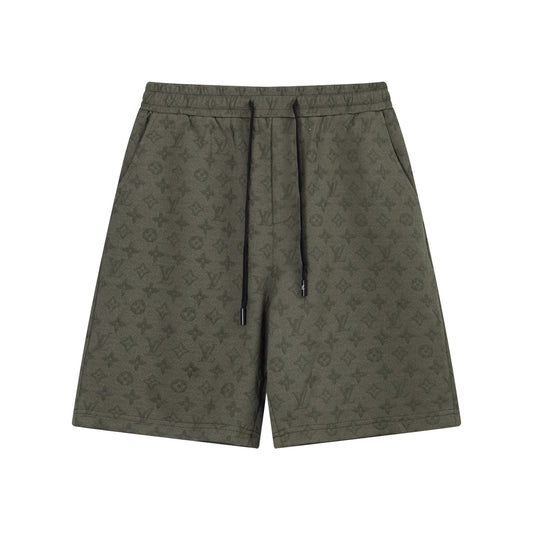 Short en tricot à fleurs foncées