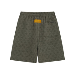 Dunkle, geblümte Strickshorts