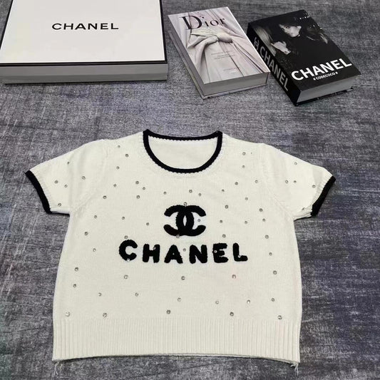 Gestricktes Crop-Top