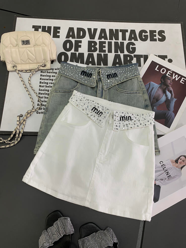 Jupe à volants à revers