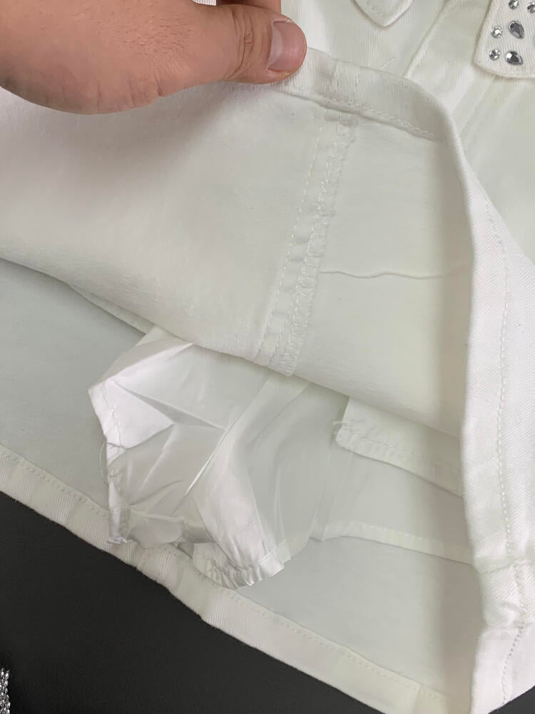 Jupe à volants à revers