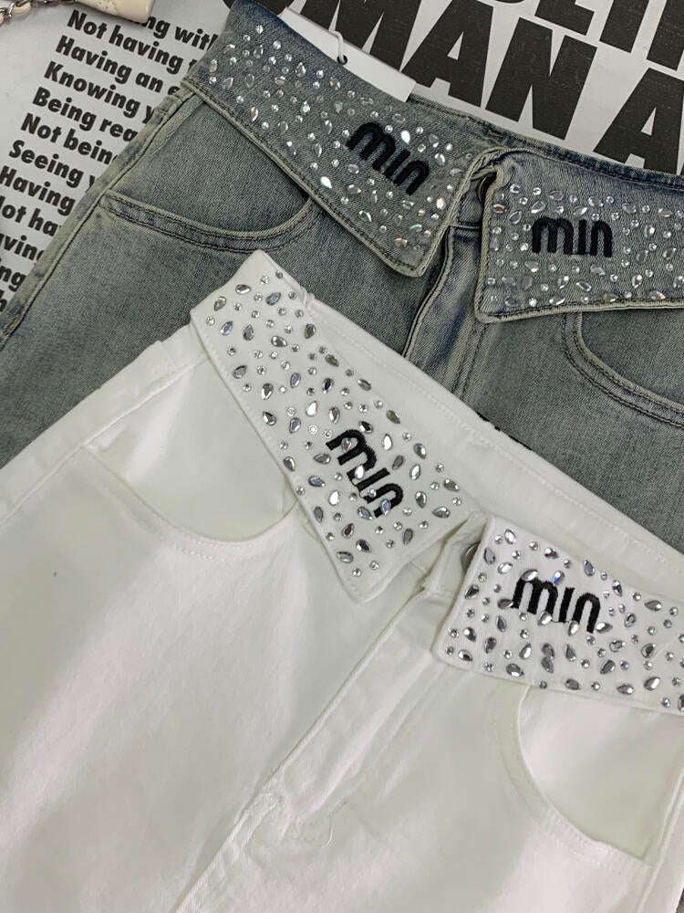 Jupe à volants à revers