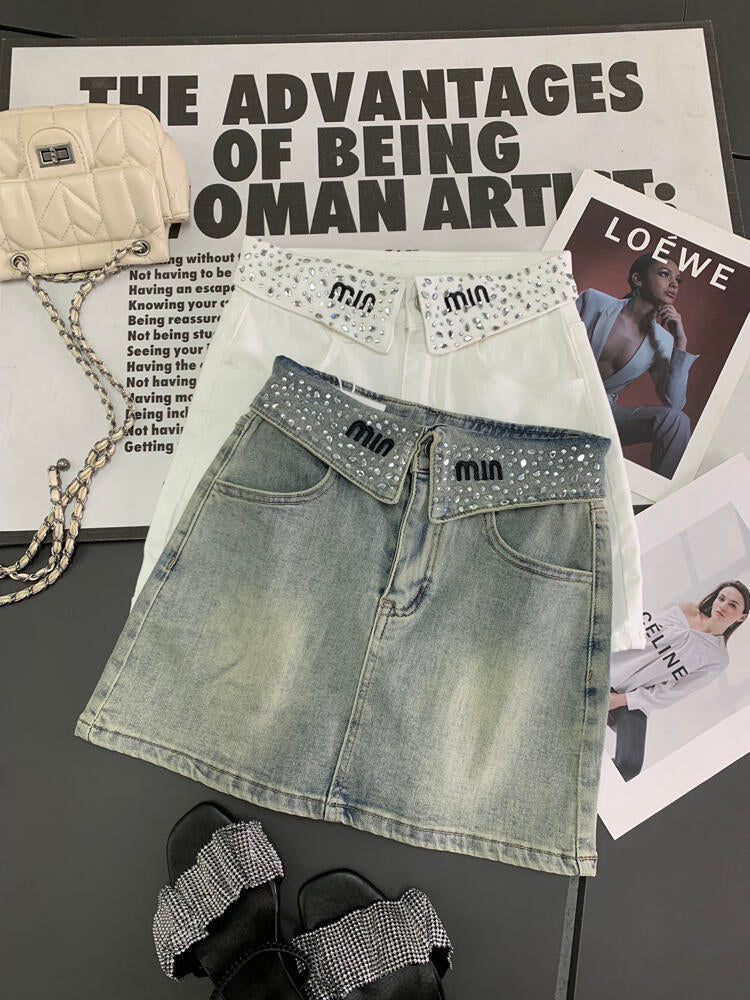 Jupe à volants à revers