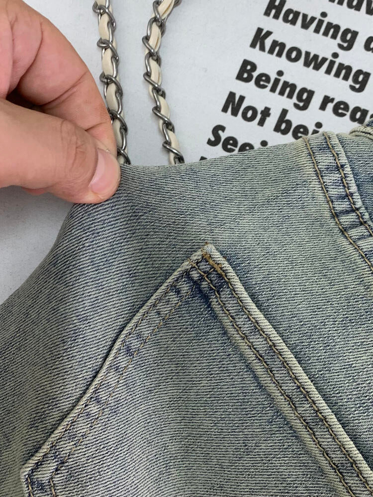 Jupe à volants à revers