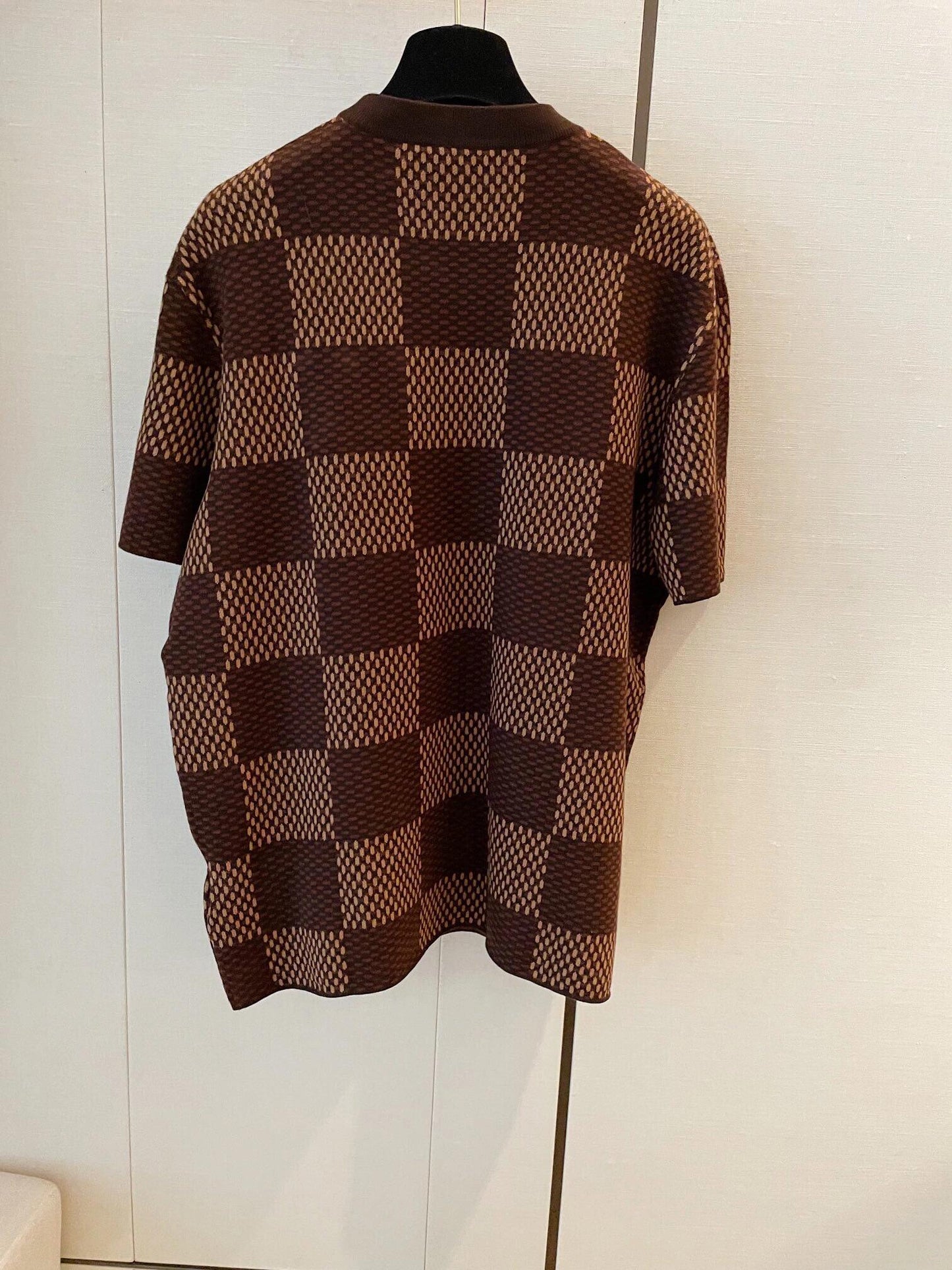 manches courtes style damier