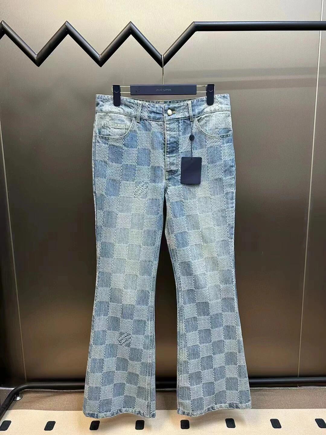Lässige Jeans mit Schachbrettmuster