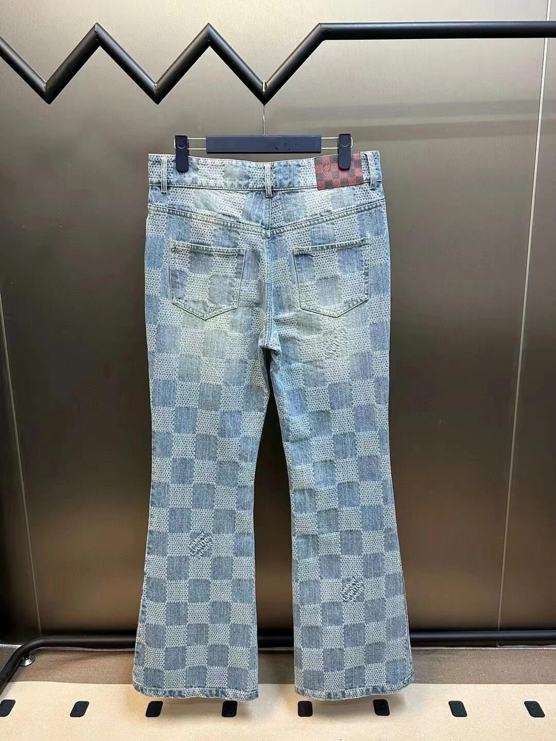 Lässige Jeans mit Schachbrettmuster