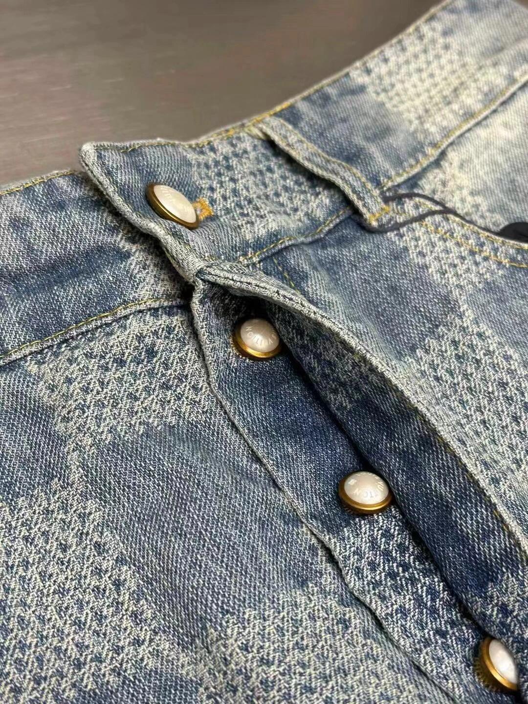 Lässige Jeans mit Schachbrettmuster