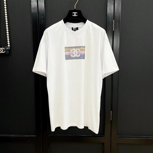 Regenbogen heiße Diamanten kurze Ärmel