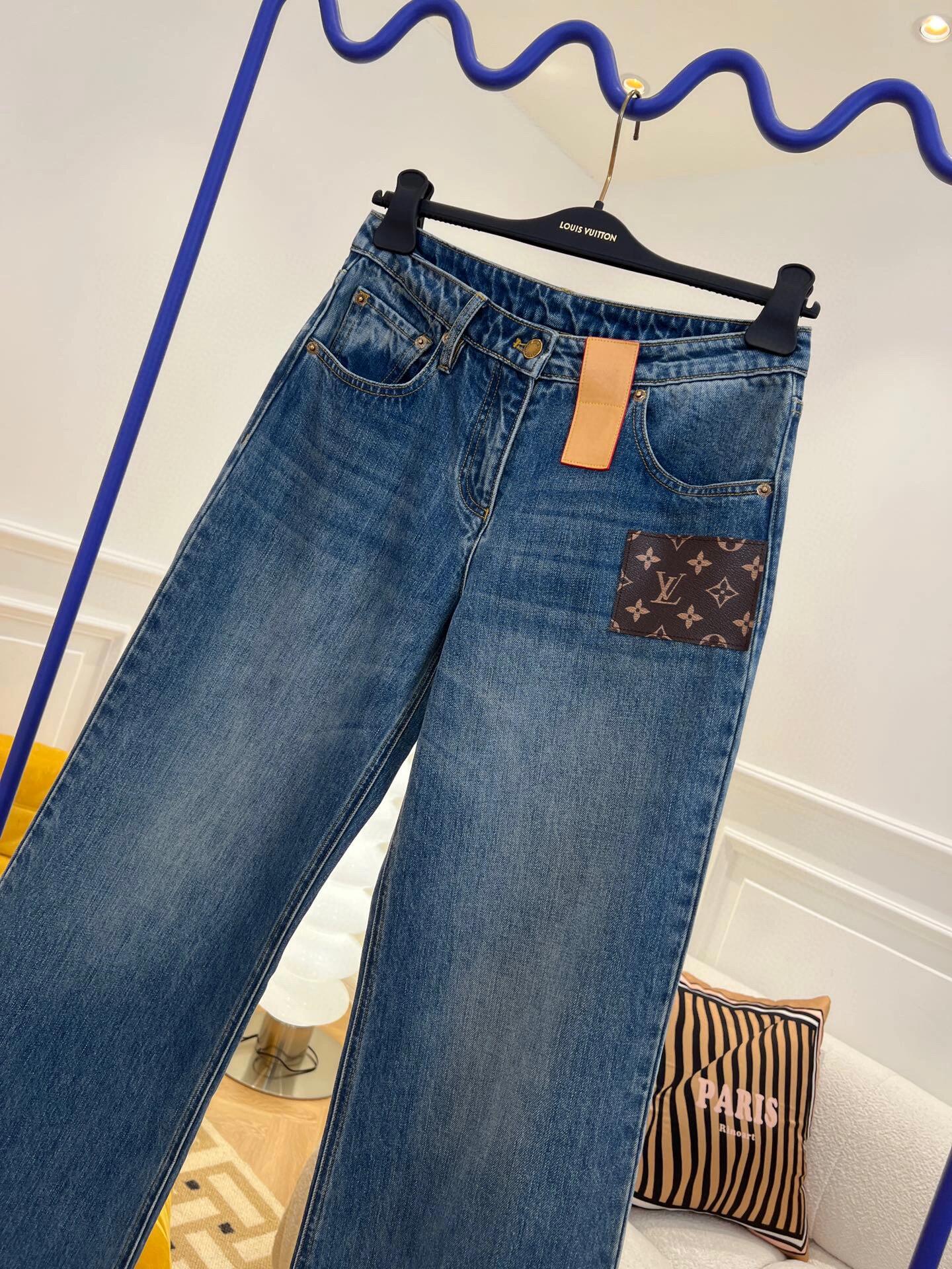 Jeans mit Taschenprint