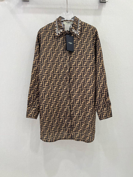 Robe chemise en soie