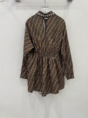 Robe chemise en soie