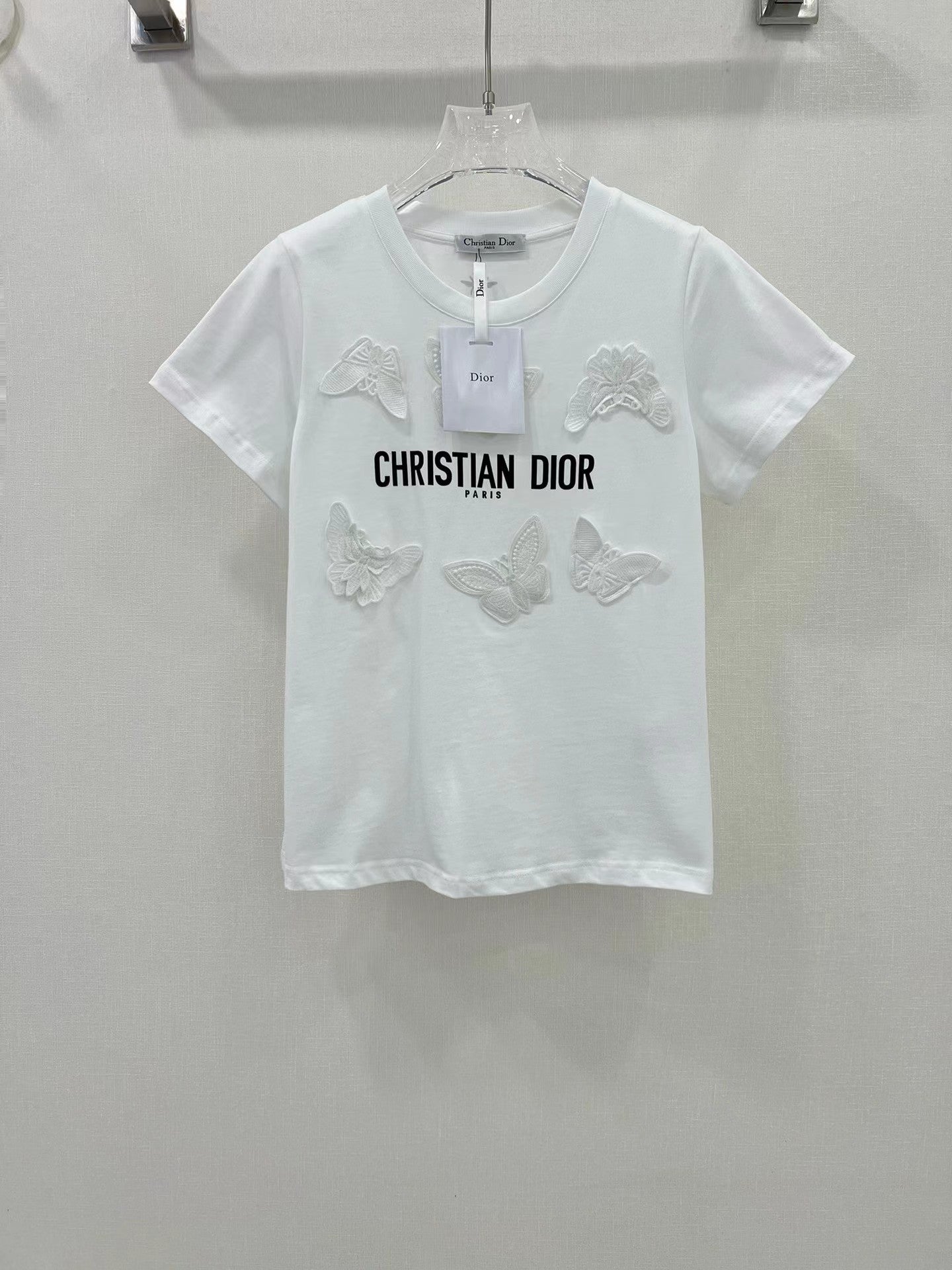 Manches courtes à la mode imprimées blanches