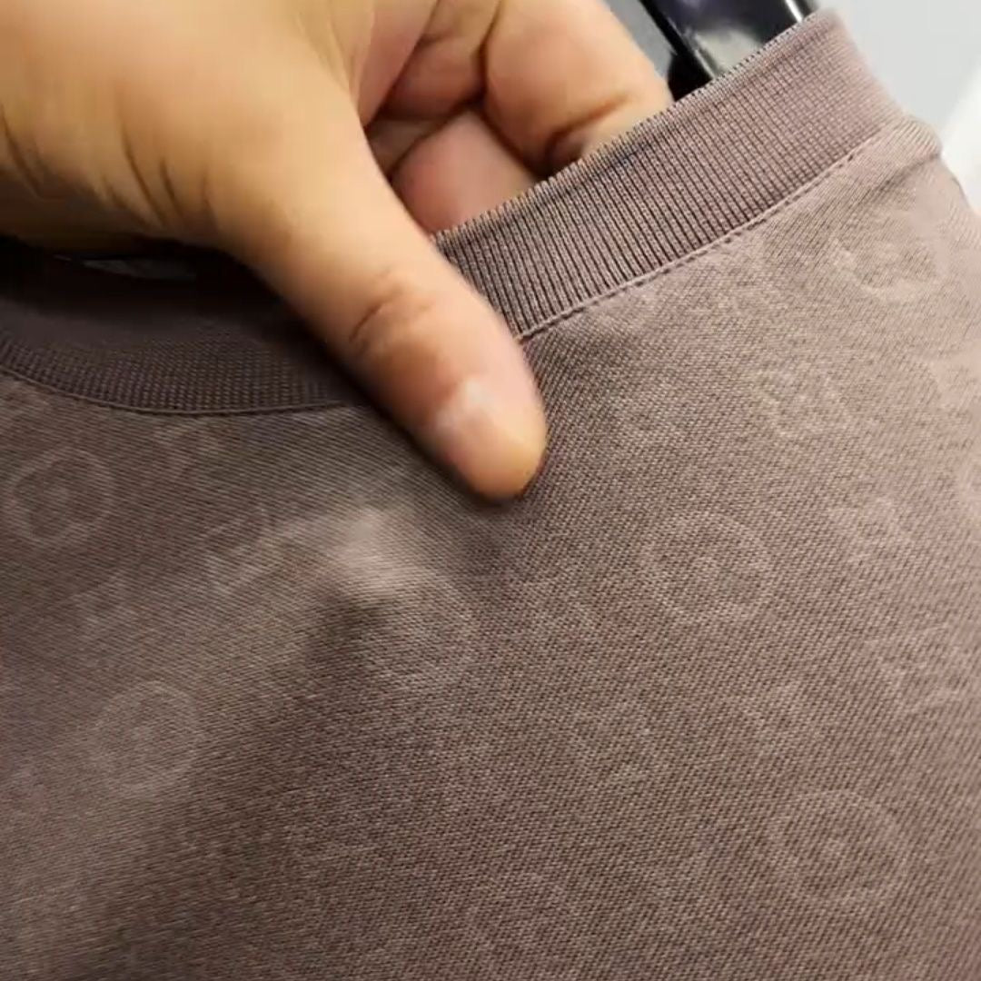 T-shirt en coton gaufré 