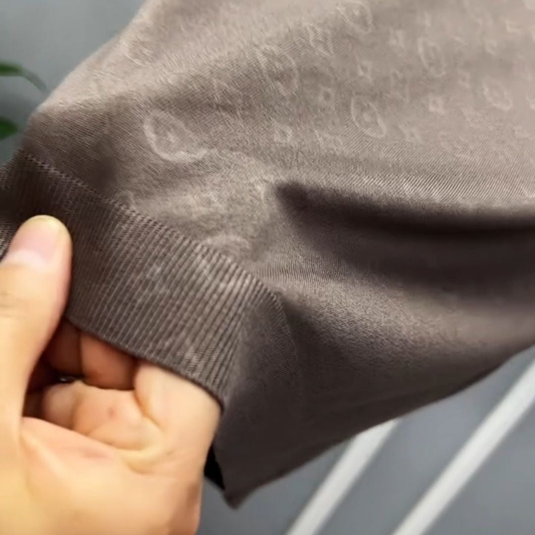 T-shirt en coton gaufré 