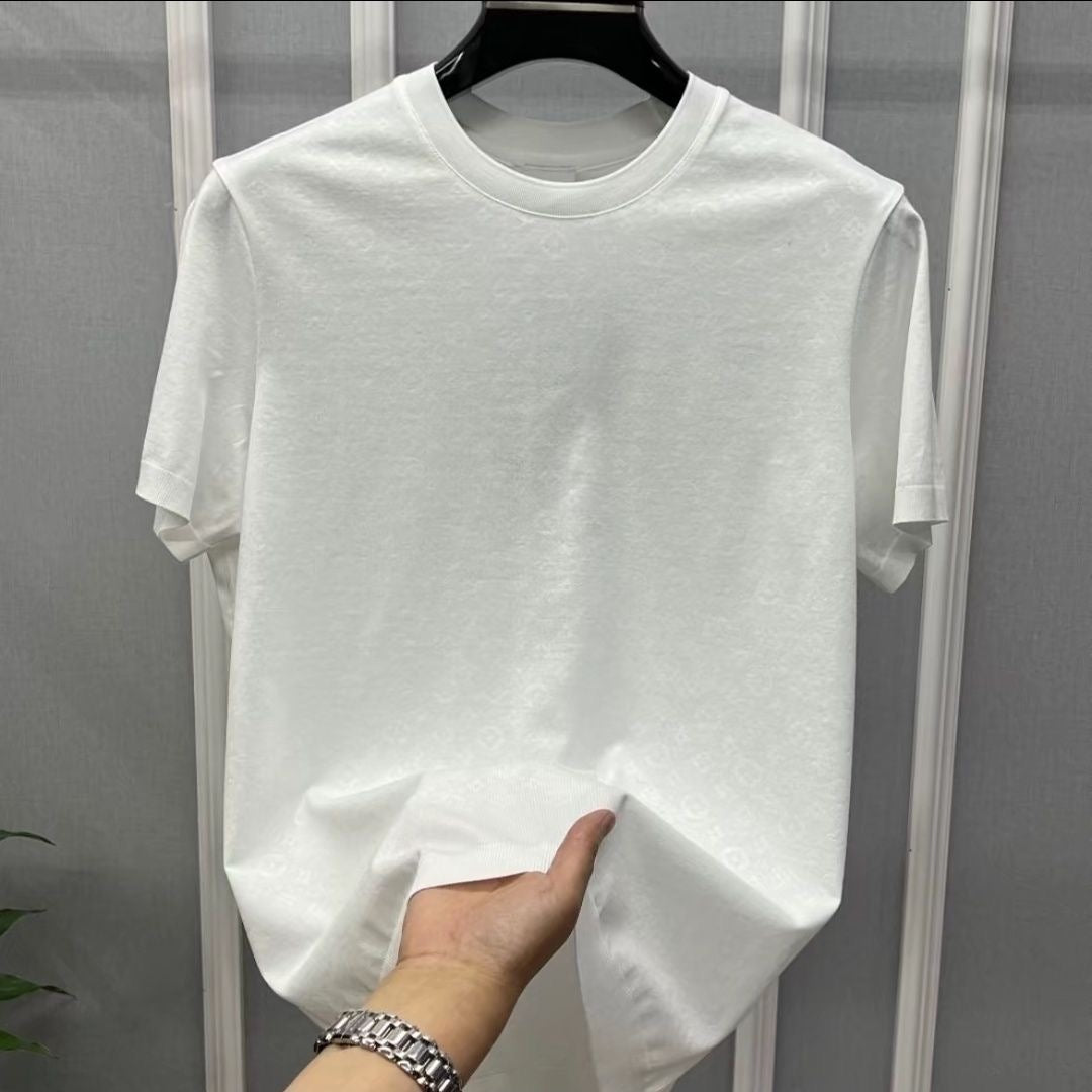 T-shirt en coton gaufré 