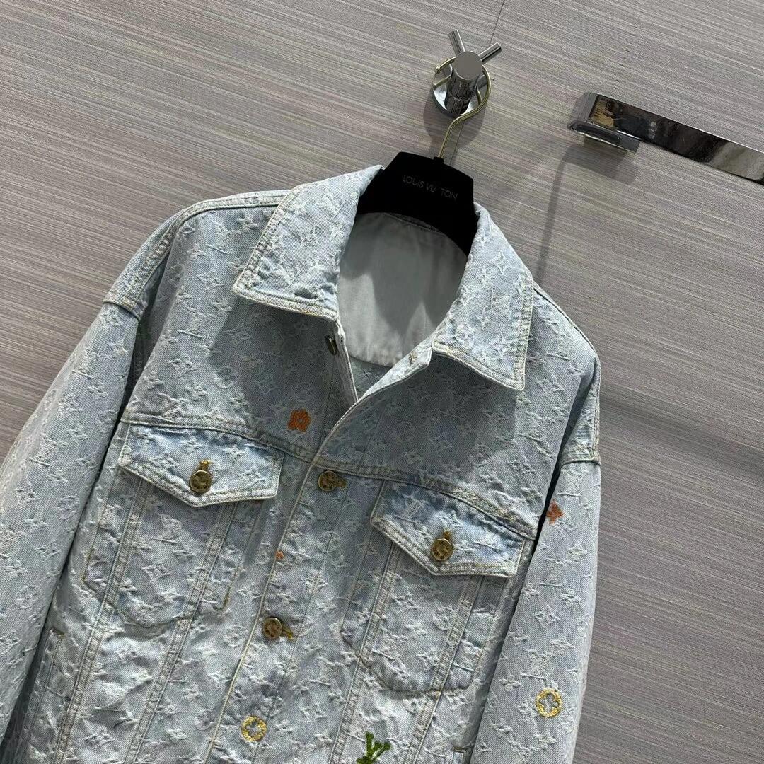 Veste en jean avec logo