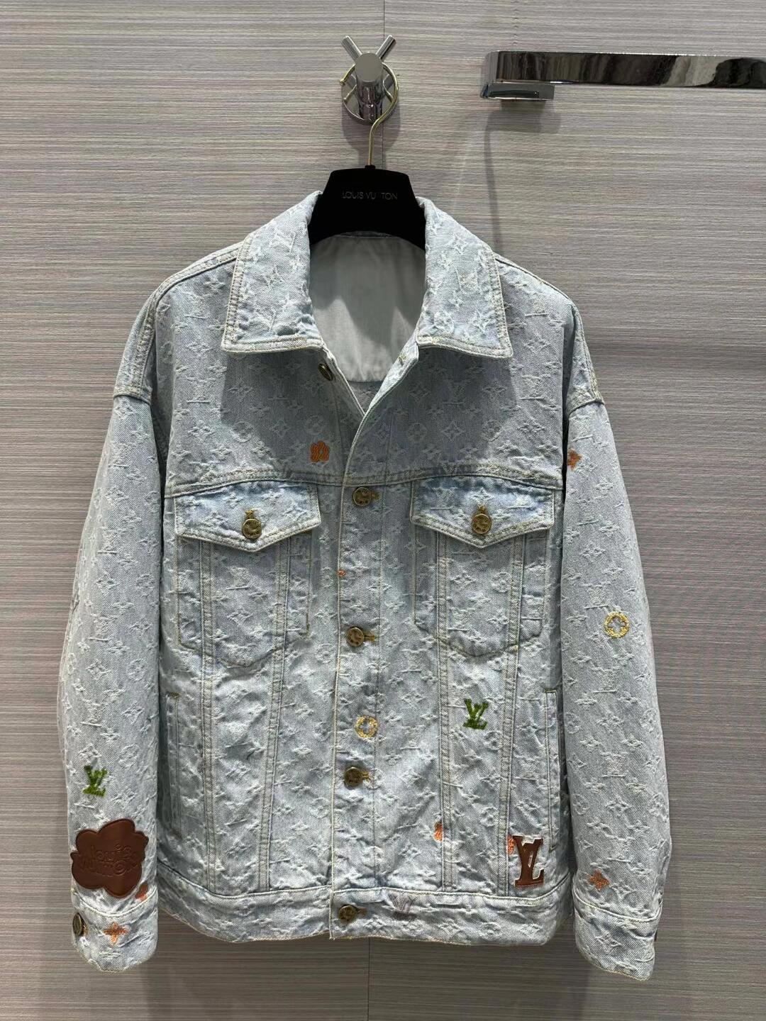 Veste en jean avec logo