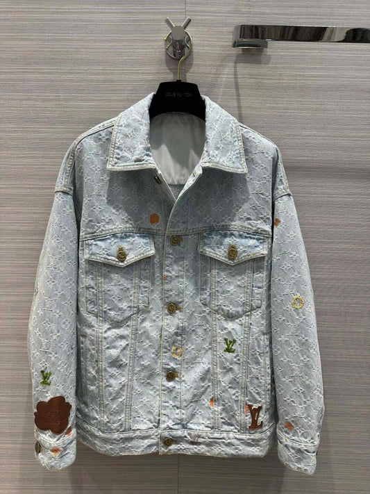 Veste en jean avec logo