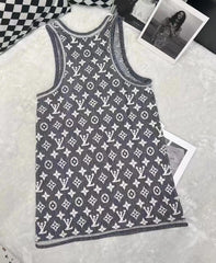 Lettered pullover sweater vest