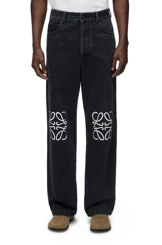 Jeans mit geradem Bein und hoher Taille