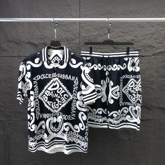 nouveau costume printemps et été chemise à manches courtes + short 