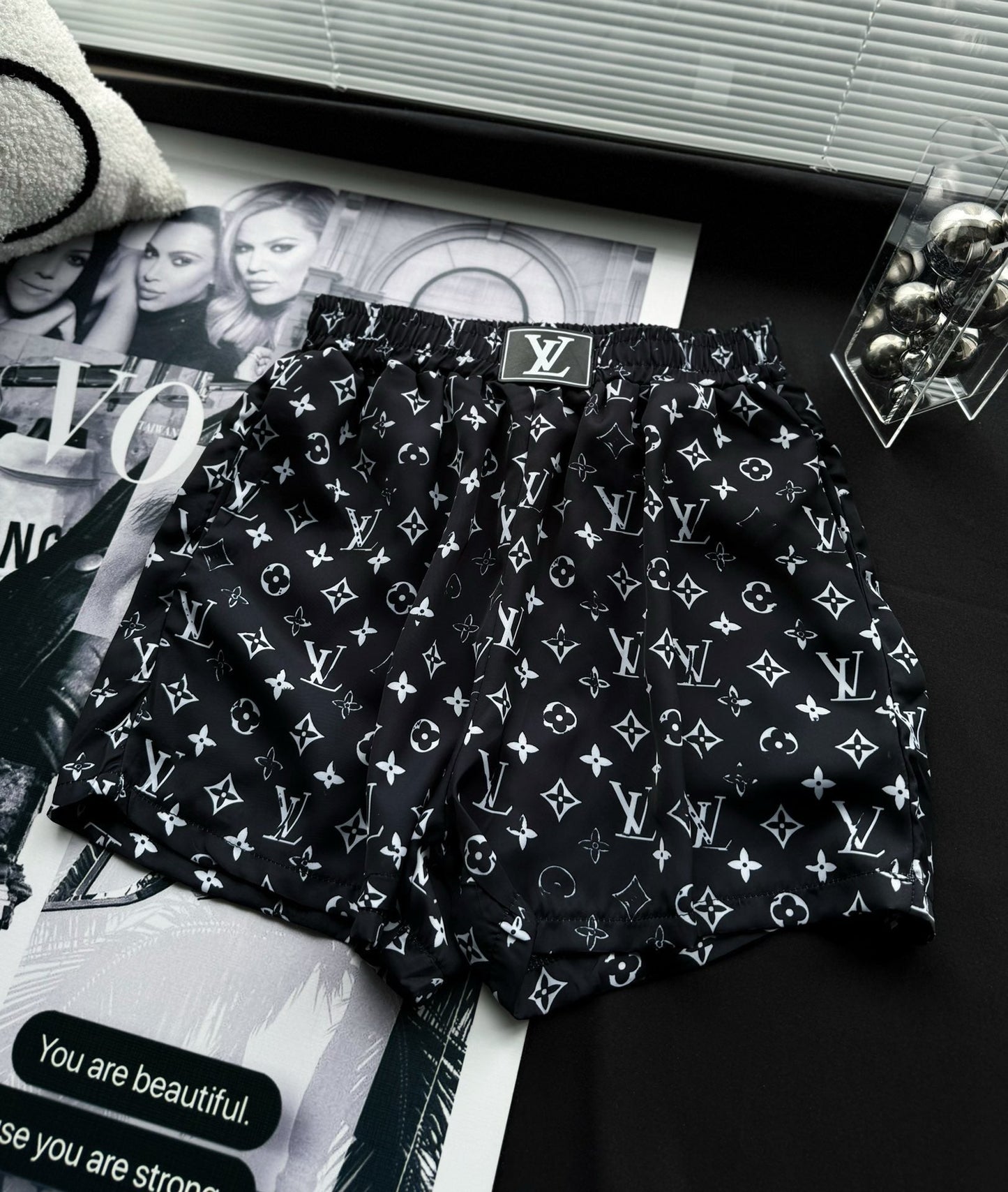 Pantalon large en acétate