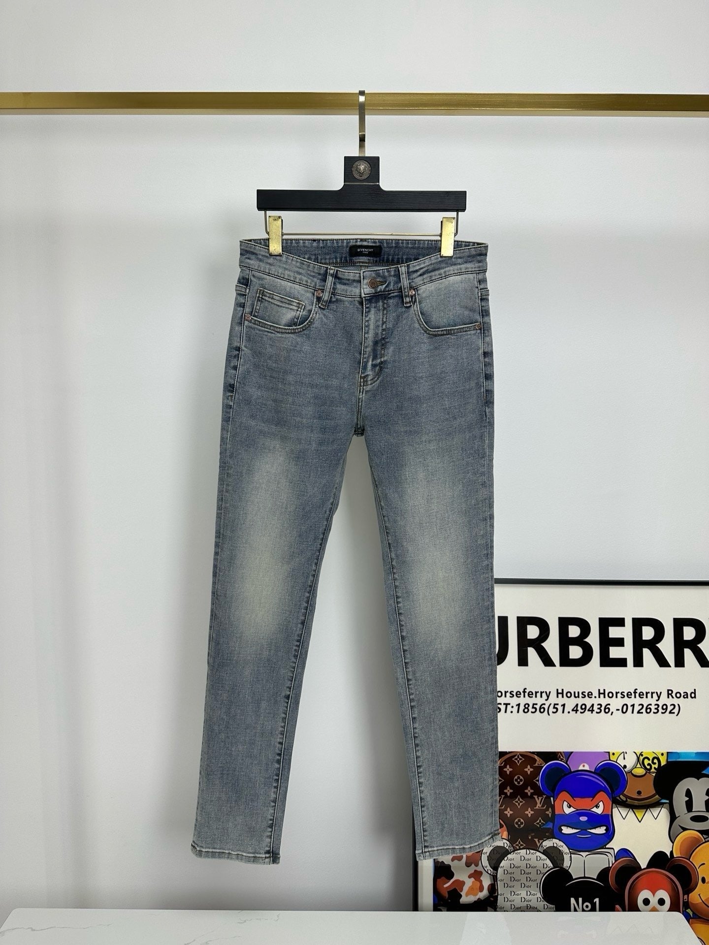 Hochwertige Vintage-Bluejeans im Used-Look
