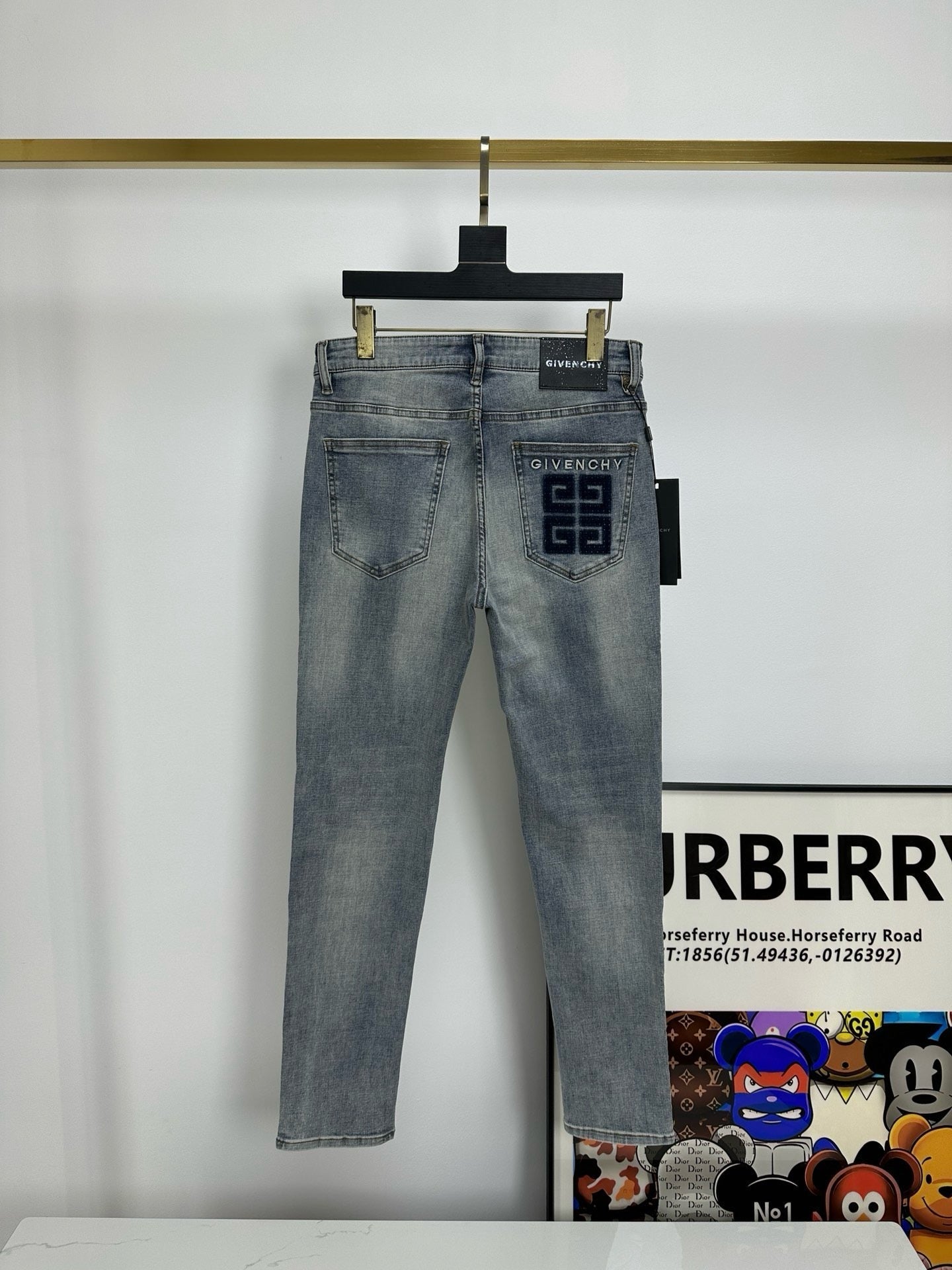 Hochwertige Vintage-Bluejeans im Used-Look