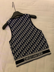 Jacquard knitted vest