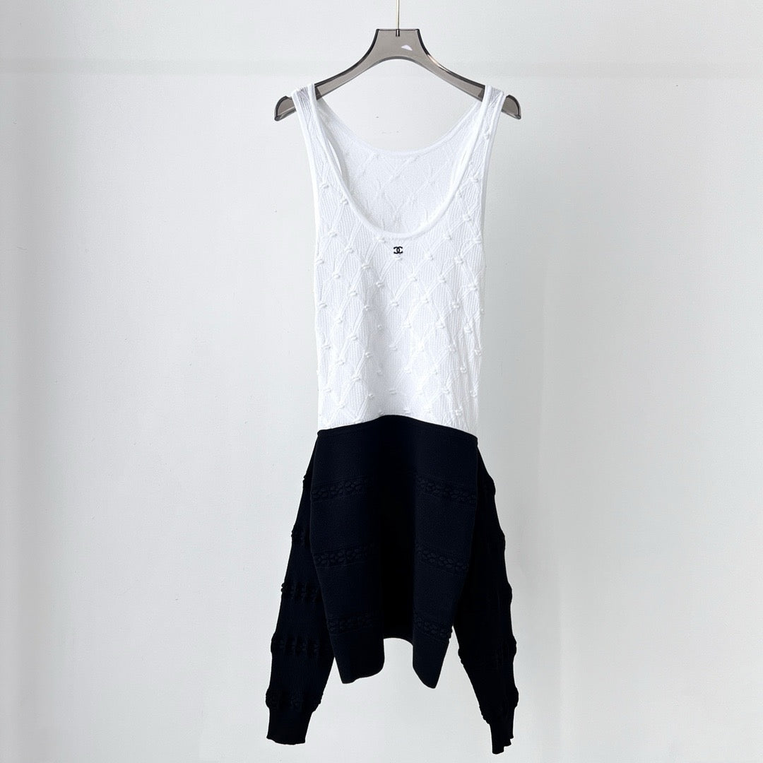 Robe gilet de couleur contrastée