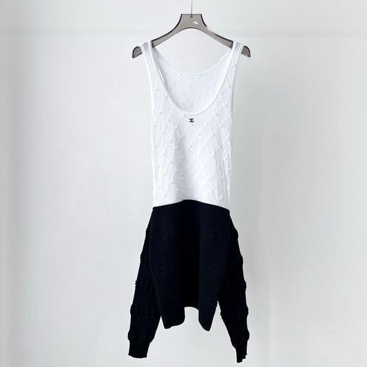 Robe gilet de couleur contrastée