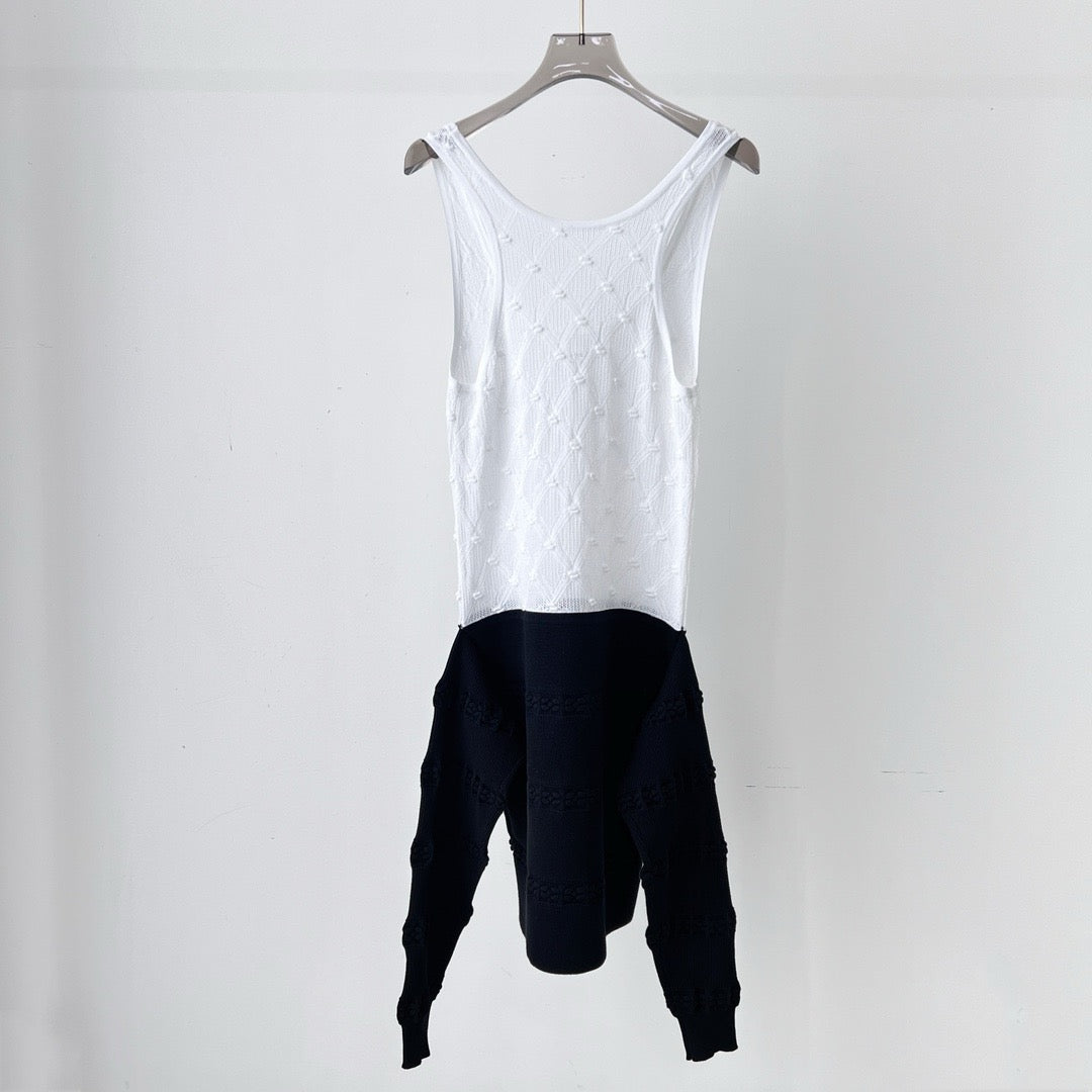 Robe gilet de couleur contrastée