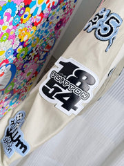 Veste en cuir brodée de lettres Bugs Bunny de Heavy Industry