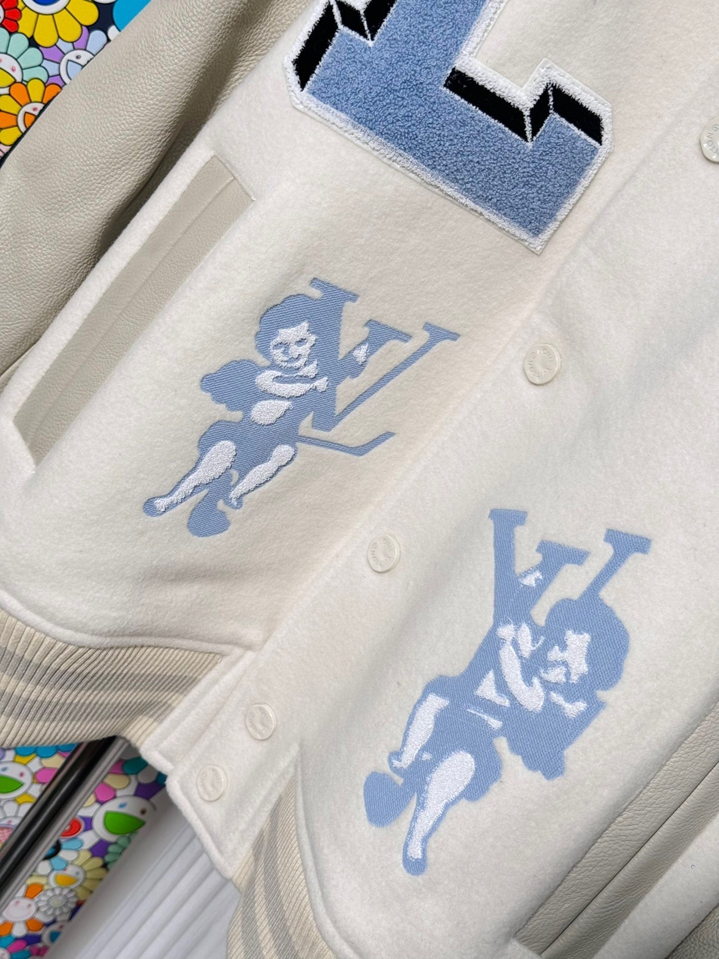 Heavy Industry – Bugs Bunny – Lederjacke mit bestickten Buchstaben