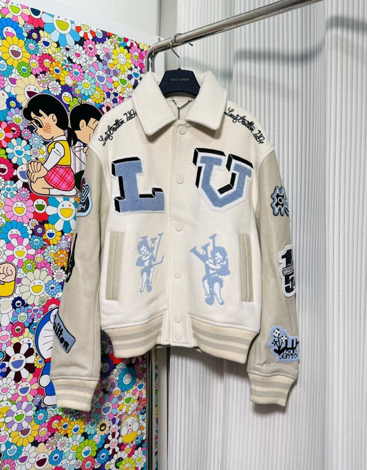 Veste en cuir brodée de lettres Bugs Bunny de Heavy Industry