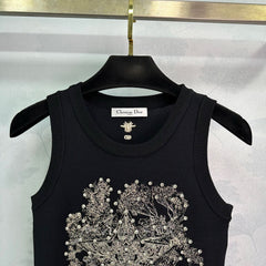 Beaded embroidered vest