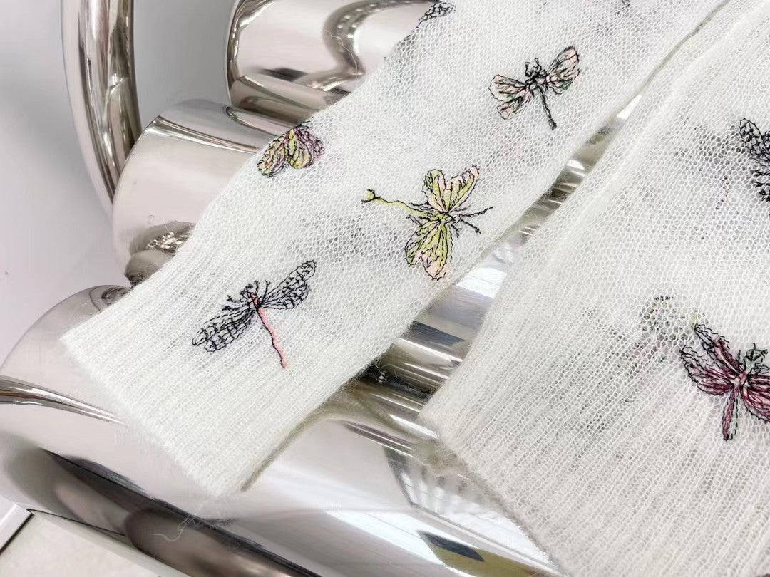 Bedruckte weiche Strickjacke