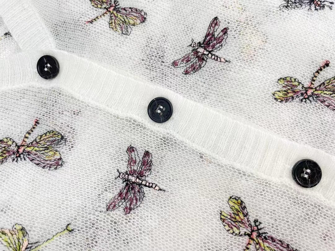 Bedruckte weiche Strickjacke