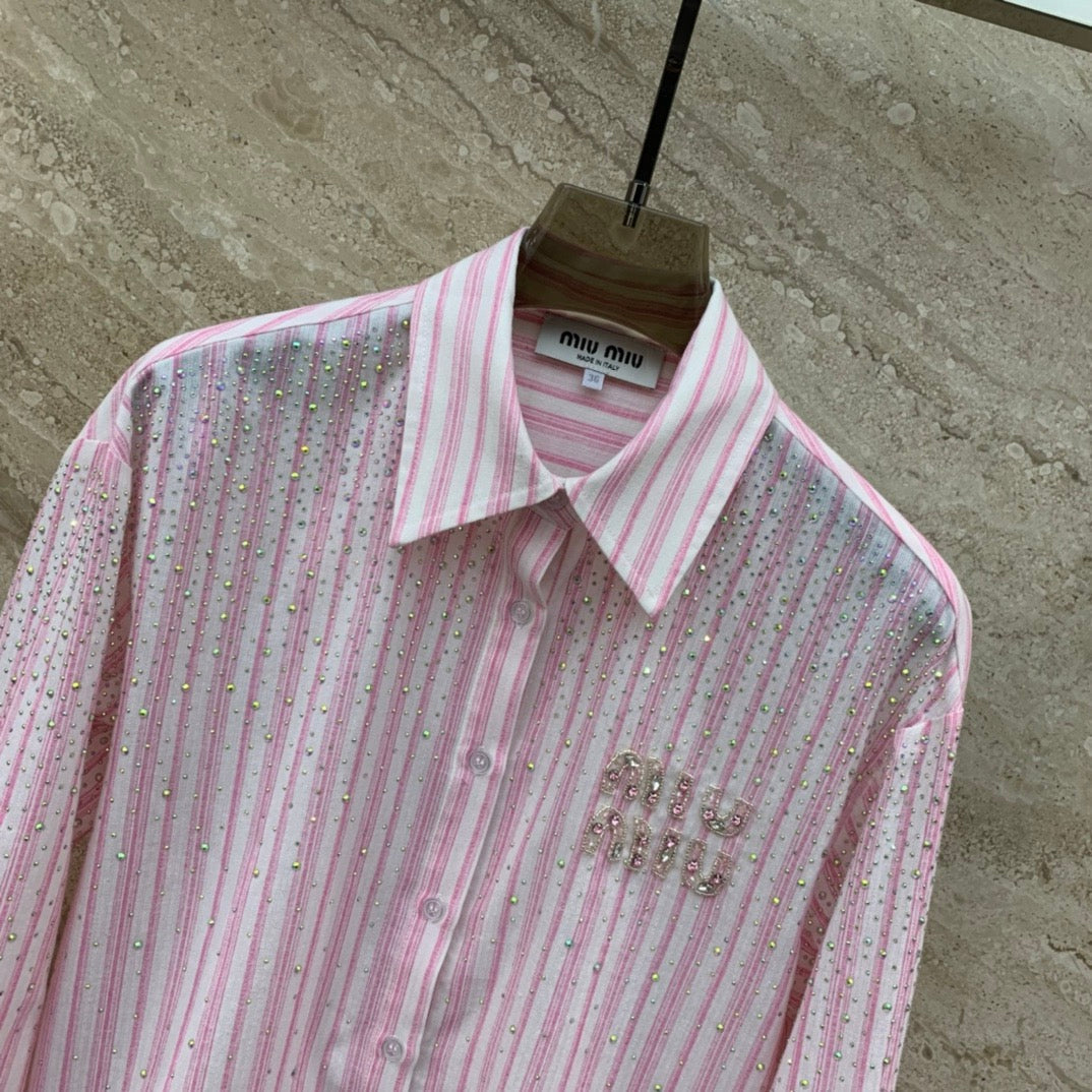 Gypsophila Hot Diamond gestreiftes Langarmshirt