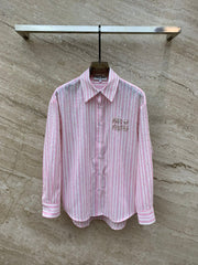 Gypsophila hot diamond striped long-sleeved shirt