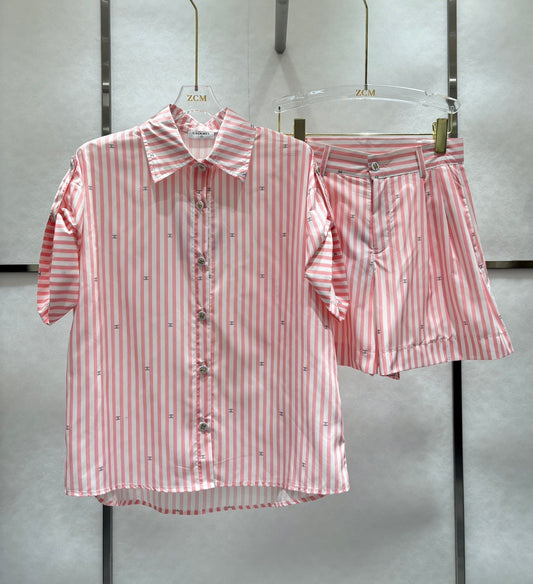 Costume chemise à rayures
