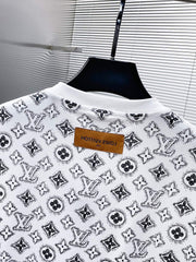 Presbyopia jacquard all over printed short sleeves