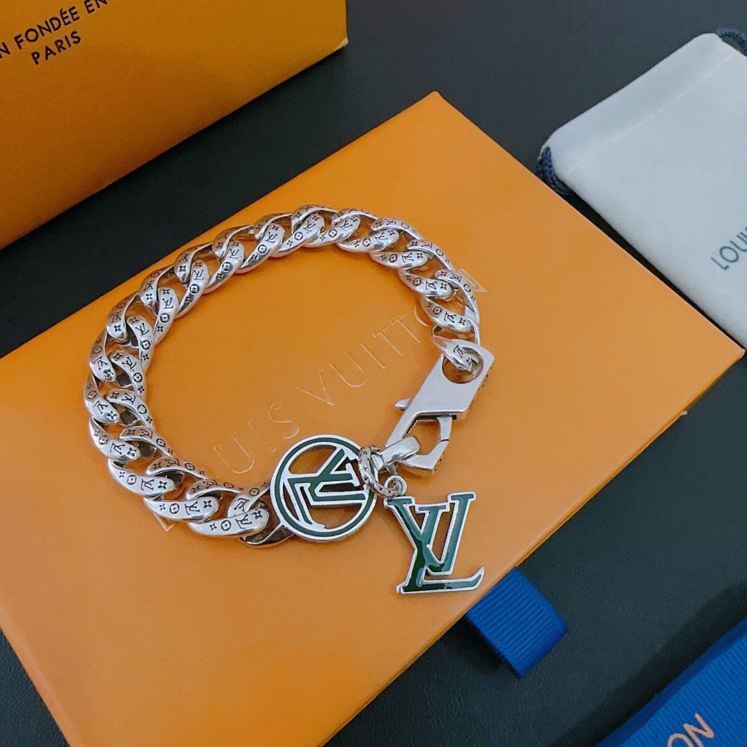 Chaîne cubaine vintage en argent