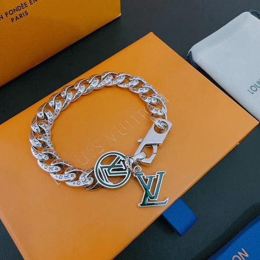 Chaîne cubaine vintage en argent